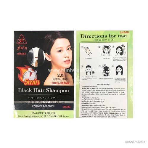  Dầu Gội Phủ Bạc Black Hair Shampoo 5min.15min